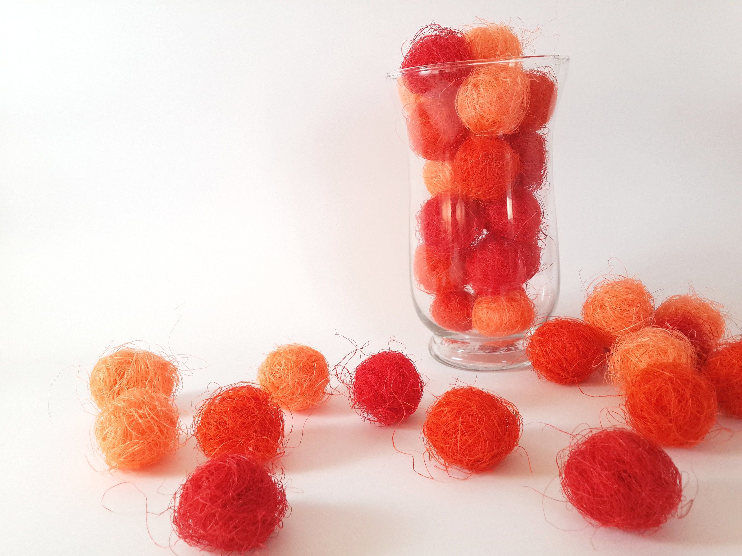 25 Red Decorative Balls Decorative Balls for Bowl Red Vase Etsy