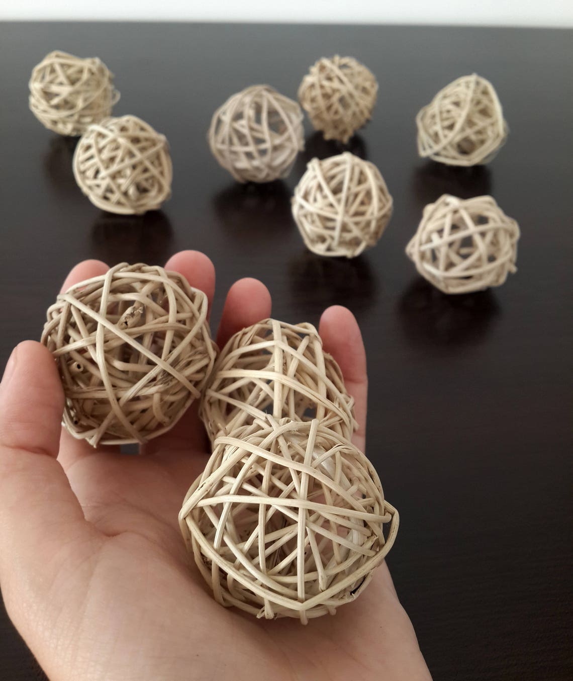 16 Decorative Wicker Balls Decorative Balls Rattan Balls Etsy