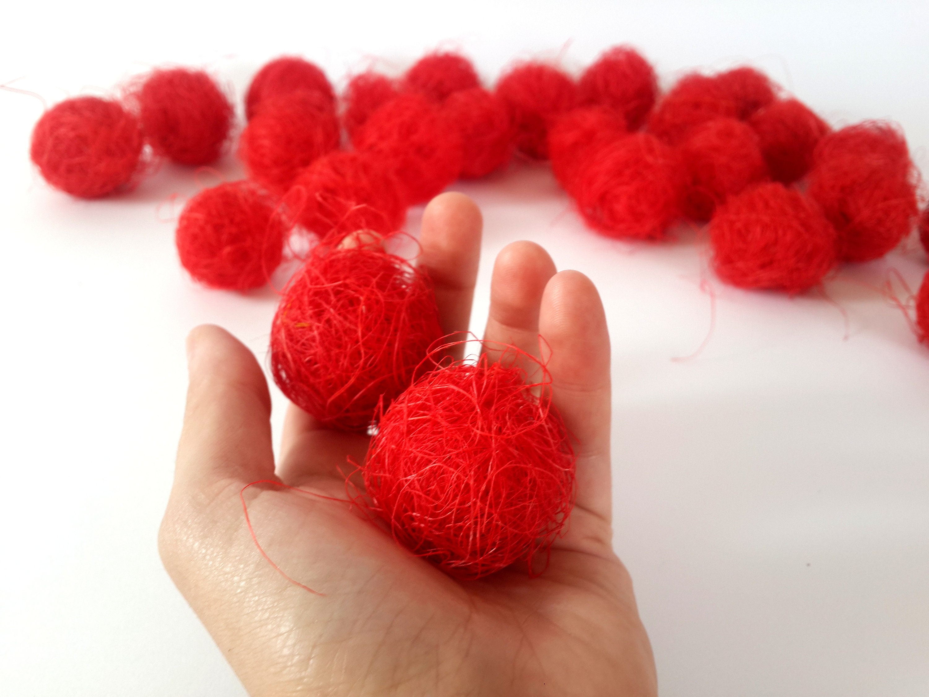 25 Red Decorative Balls Decorative Balls for Bowl Red Vase Etsy
