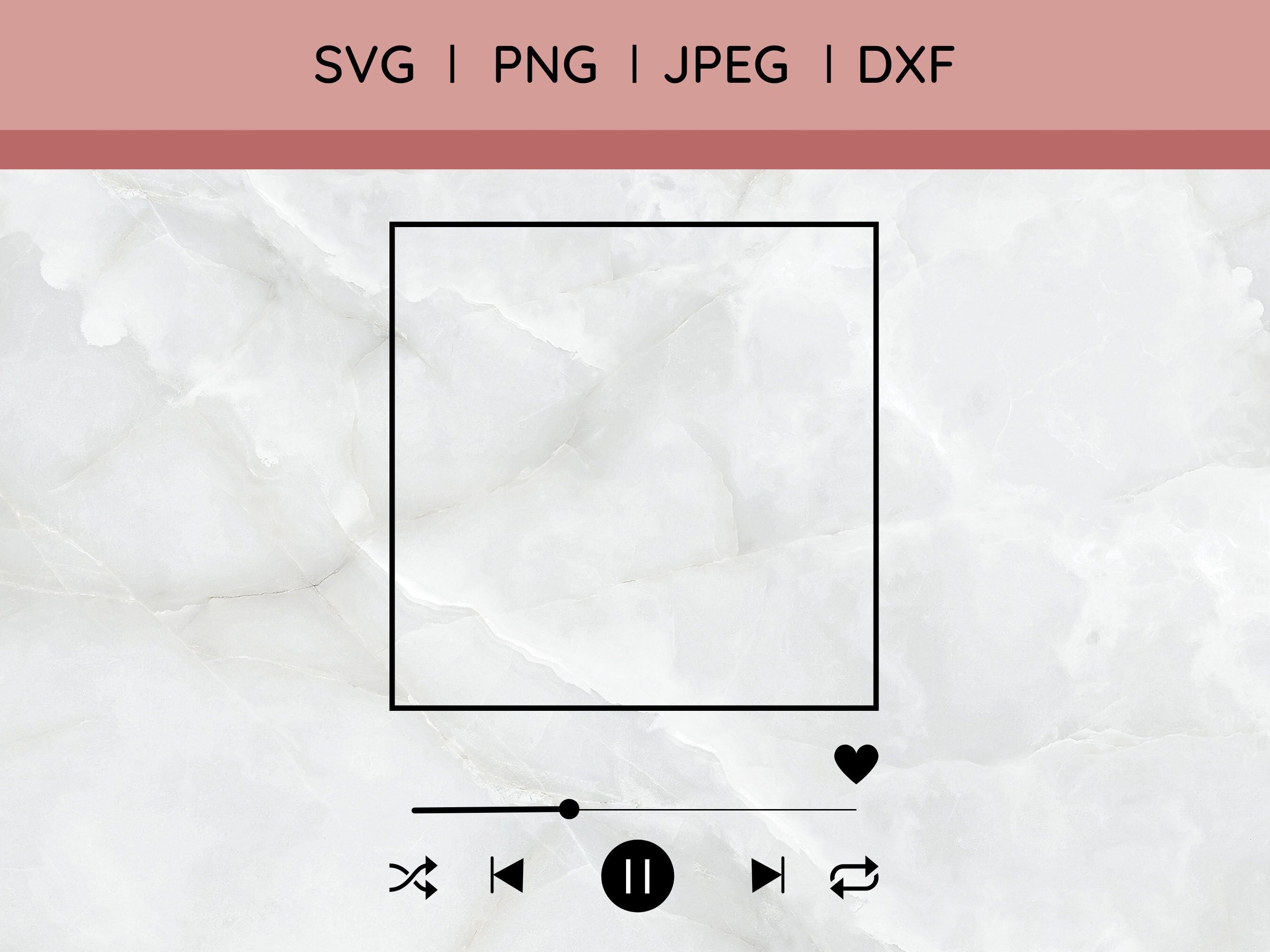 Song Template, Music Player Template -SVG Download - Customizable Song