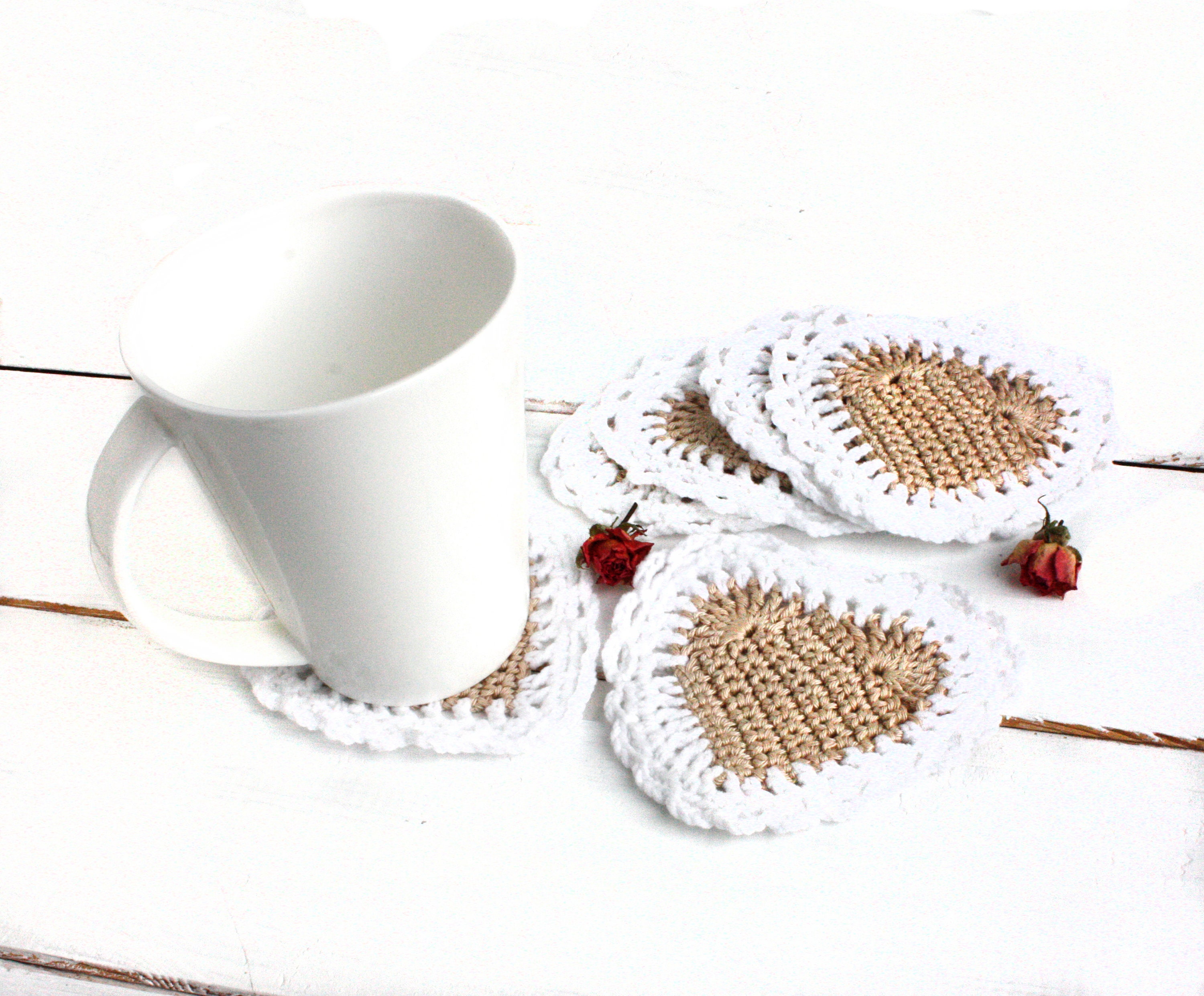 Country Napkin Rings With Flowers Pearl Napkin Rings Farmhouse Etsy