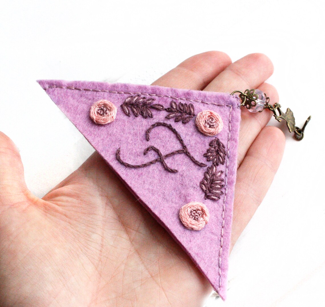 Personalized Bookmark Corner With Initial Felt Corner Bookmark Etsy
