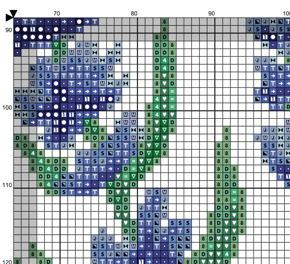 Lavender Cross Stitch Pattern Modern Flower Cross Stitch | Etsy