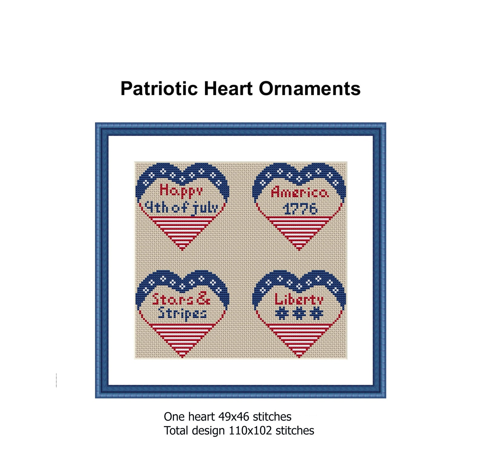 free fourth of july cross stitch patterns