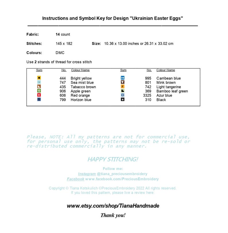 Ukraine Easter Egg Cross Stitch Pattern Ukrainian Sellers Shops Wild ...