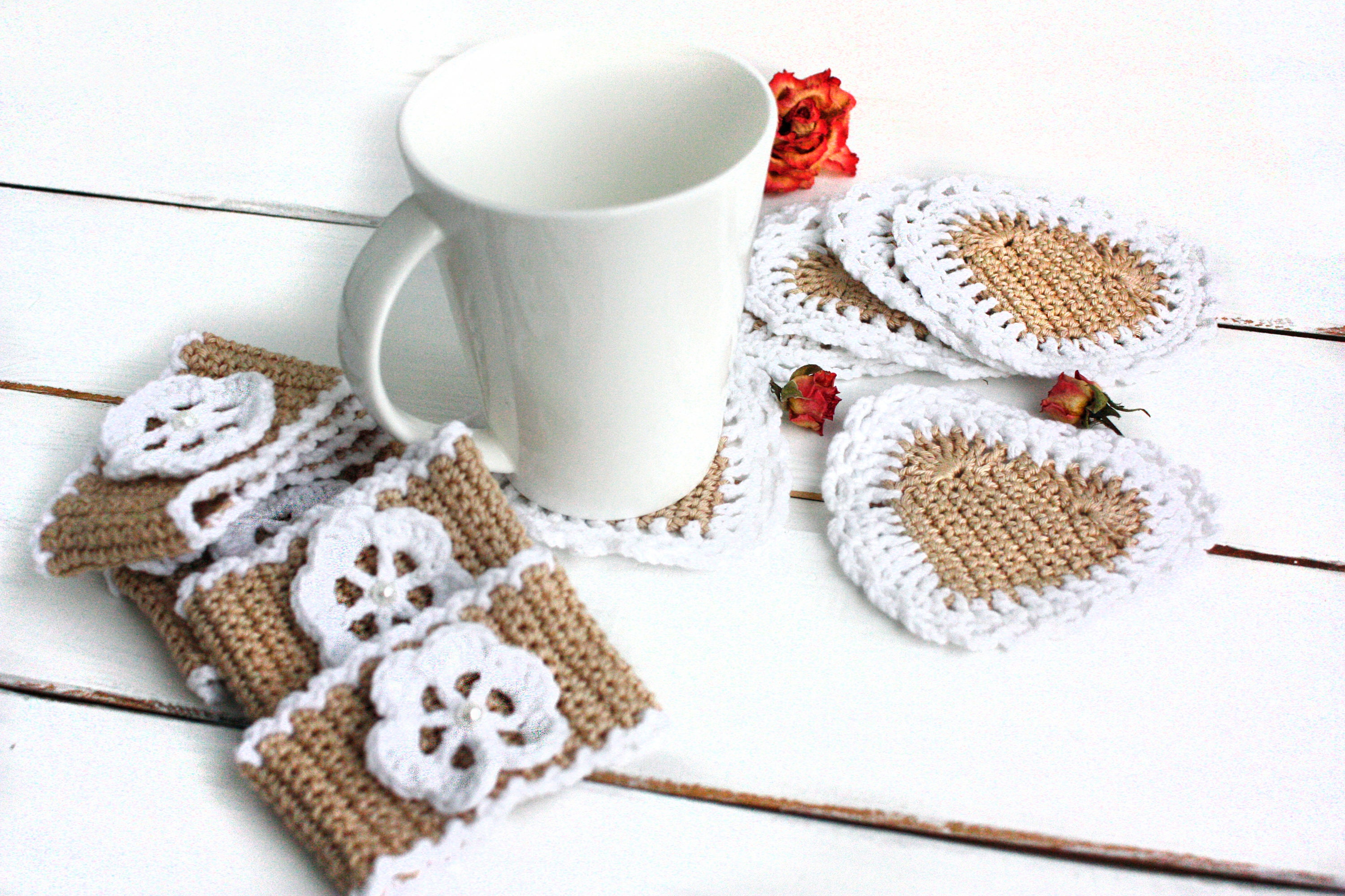 Country Napkin Rings With Flowers Pearl Napkin Rings Farmhouse Etsy