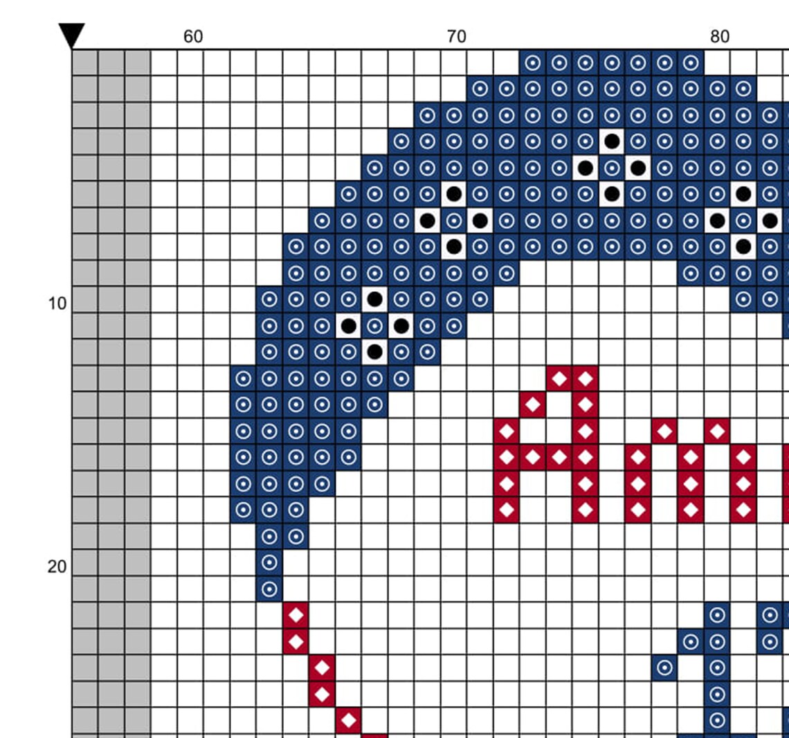 4th of July cross stitch pattern PDF Patriotic cross stitch - Etsy España