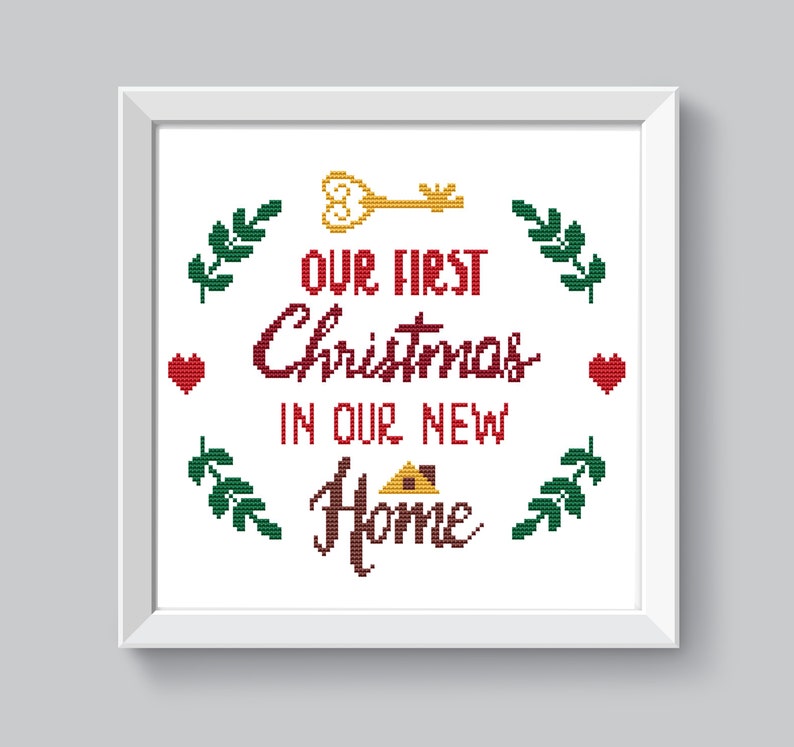 First Christmas Cross Stitch Pattern Modern Christmas Ornament - Etsy