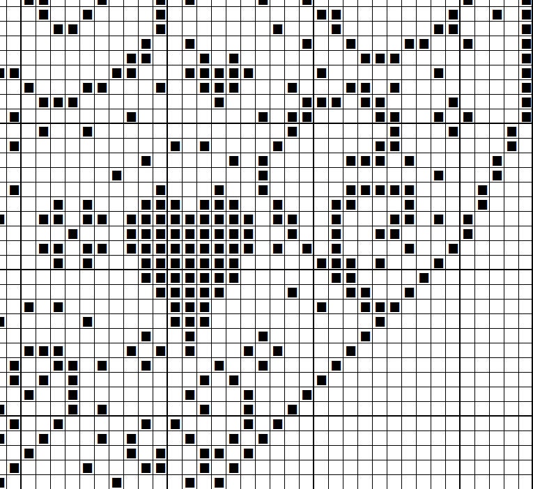 Small heart cross stitch pattern modern Valentine cross stitch | Etsy