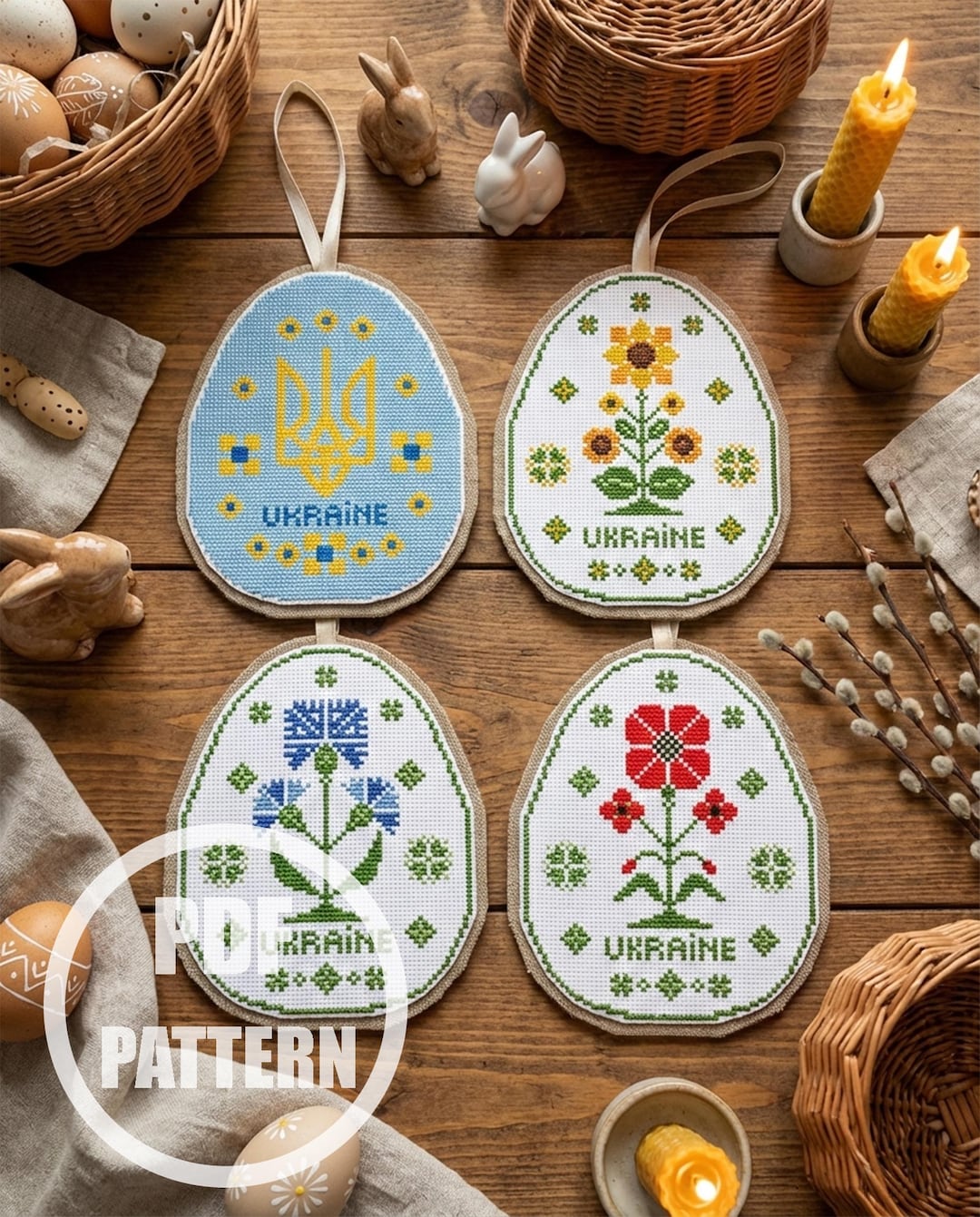 Ukraine Easter Egg Cross Stitch Pattern Ukrainian Sellers Shops Wild ...
