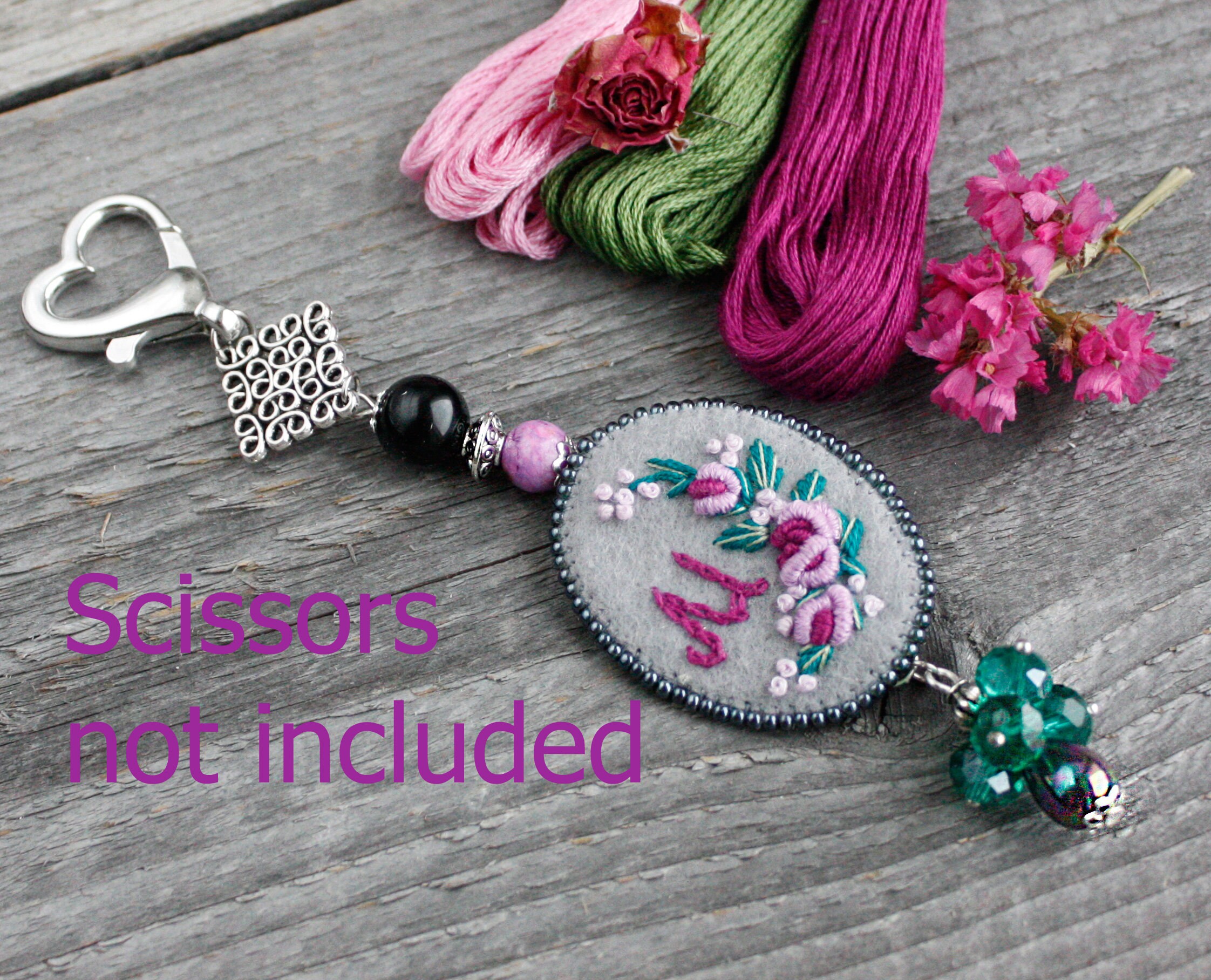 Craft Supplies & Tools Scissor Keeper Beaded Scissors Fob Scissor