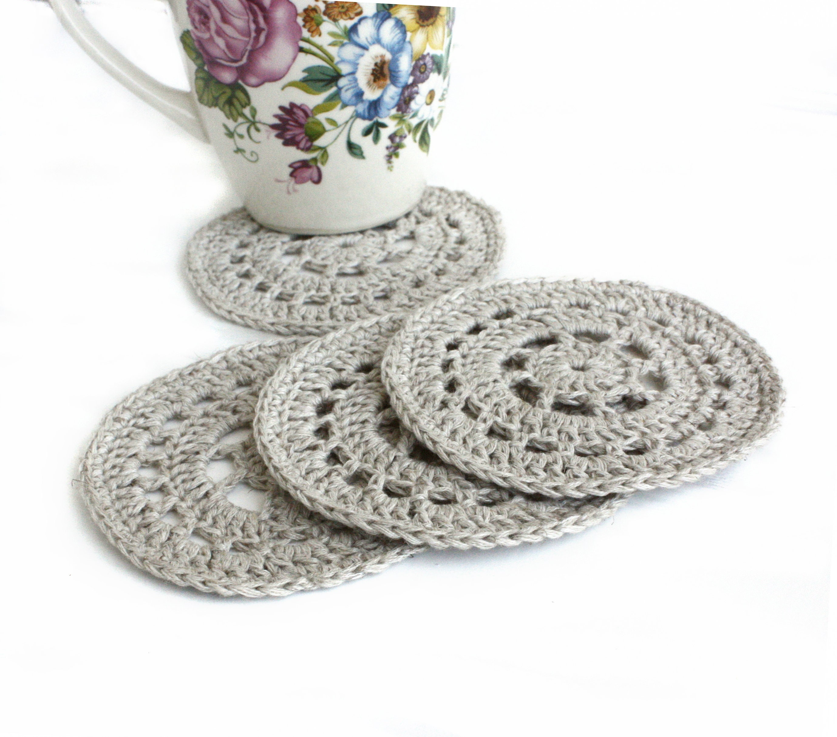 Simple Linen Napkin Rings With Pearl Buttons Rustic Wedding Etsy