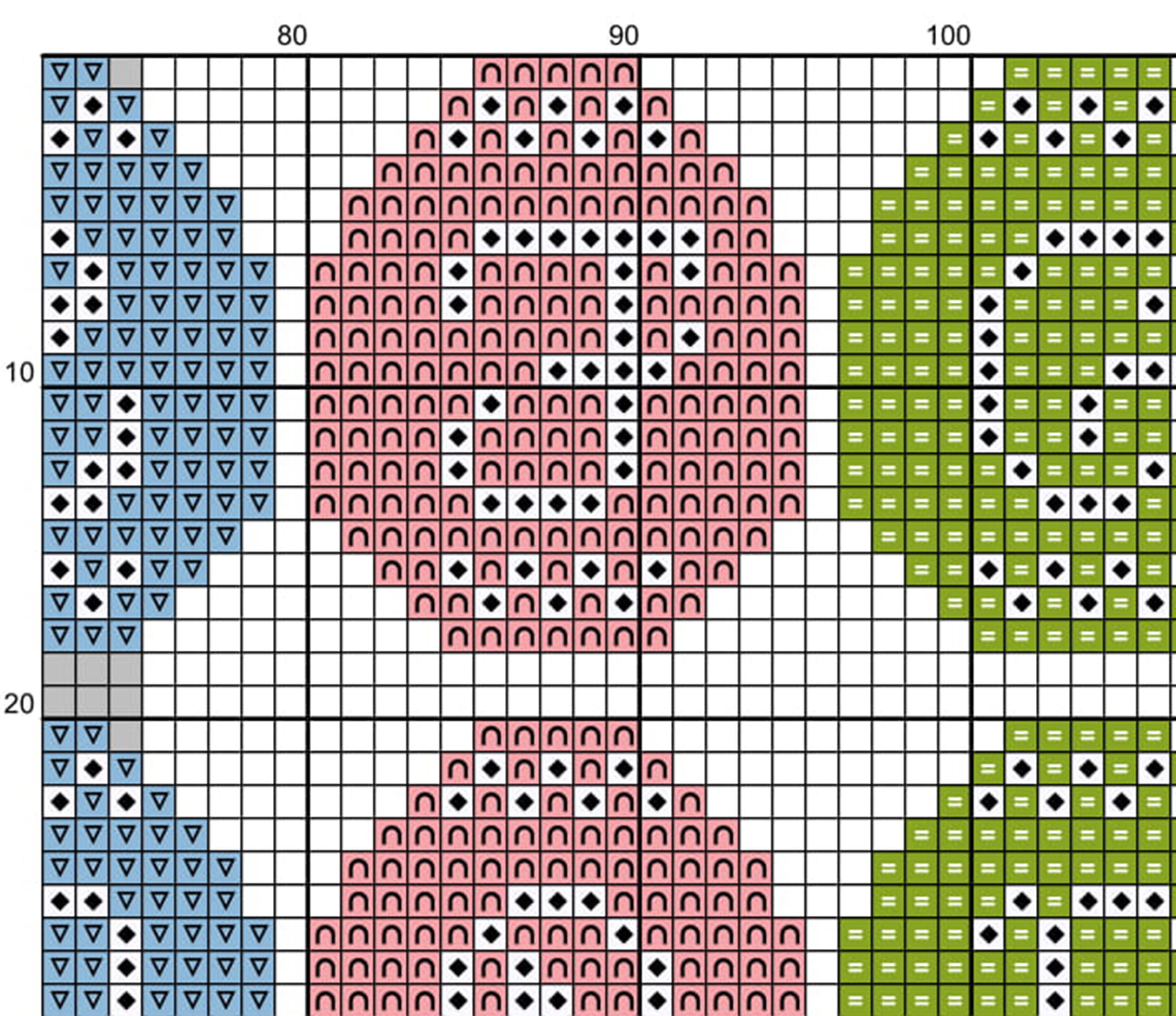 Mini Easter Egg Cross Stitch Pattern Font Uppercase Lowercase Letters ...