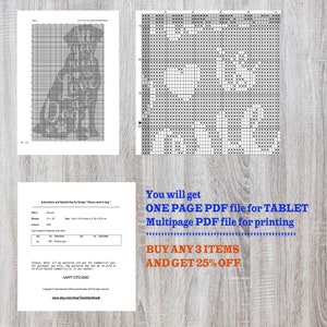 All you need is love cross stitch pattern Simple modern count cross stitch chart Dog silhouette Xstitch Easy one color pattern PDF download image 2