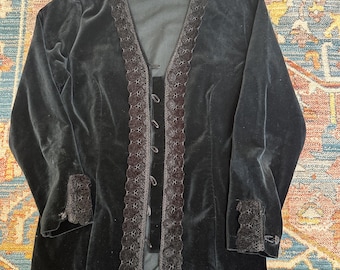 Gianfranco Ferre vintage velvet longline blazer