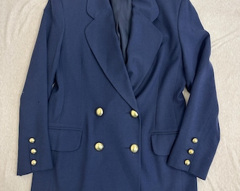 Vintage 100% wool double breasted blazer by Virani