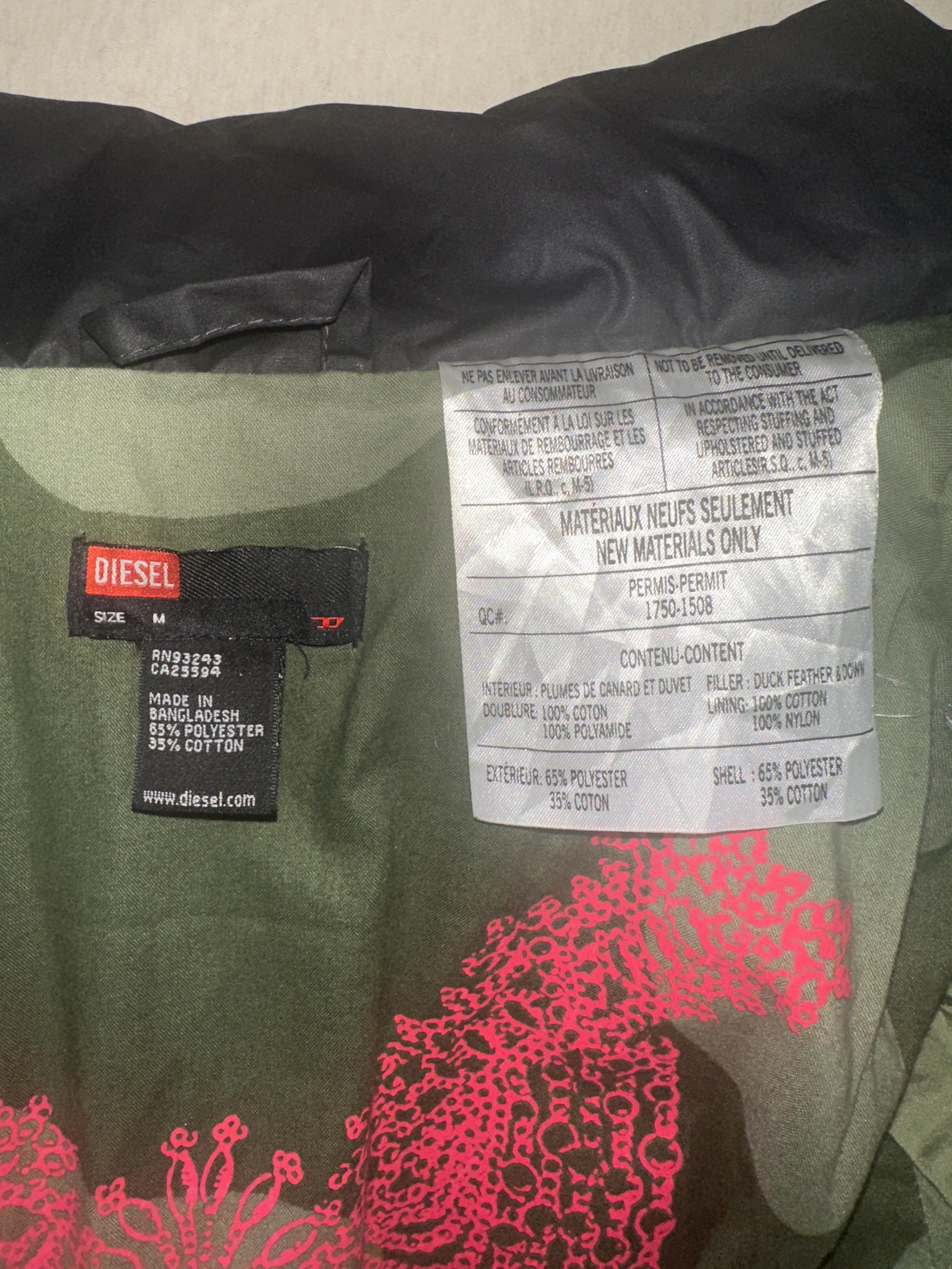 Vintage y2k Diesel archive down puffer midi coat