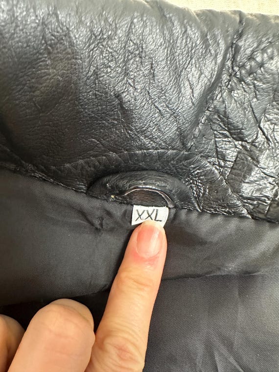 1990s vintage Patchwork leather jacket - image 8