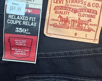 Vintage Levi's 550 denimjeans, 30x30, oanvänd