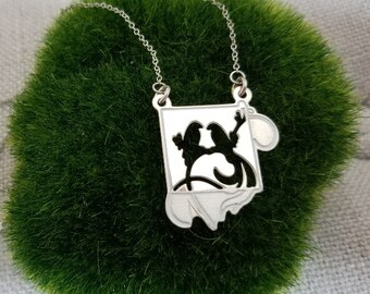 Love Birds Necklace - Sterling Silver Choker