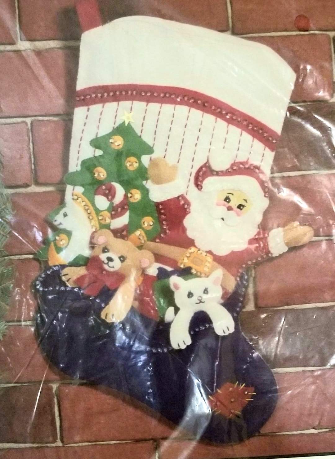 Vintage Felt Christmas Stocking Kits 