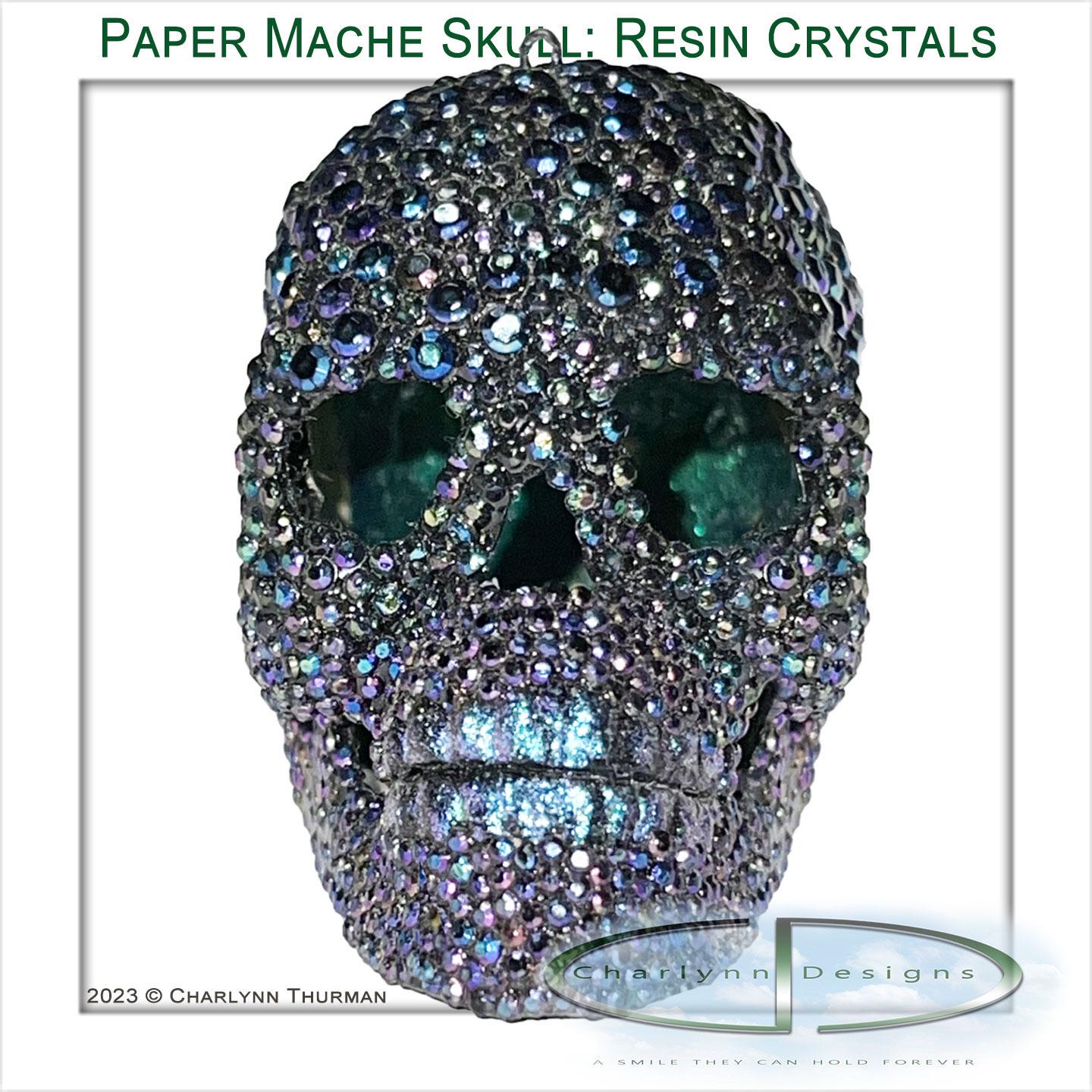 Skull: Black Rainbow Crystal (resin) - Etsy