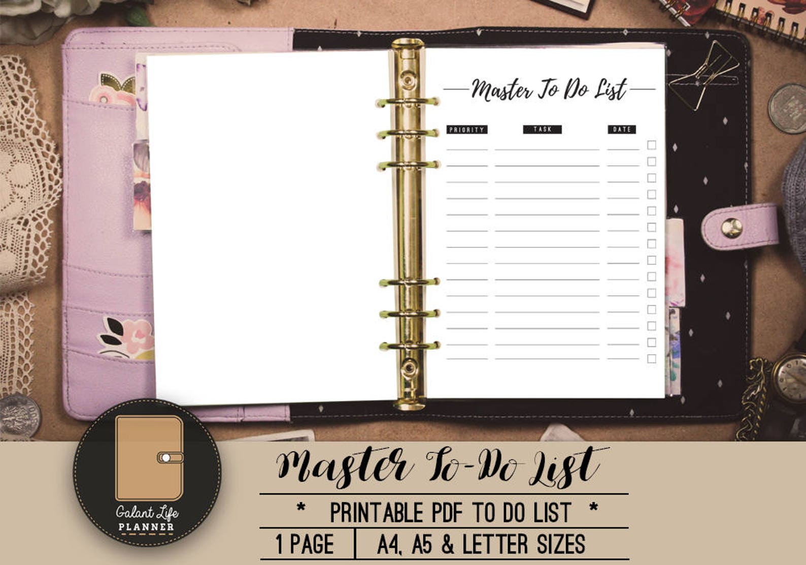 Master To-do List Printable PDF Planning Tool - Etsy