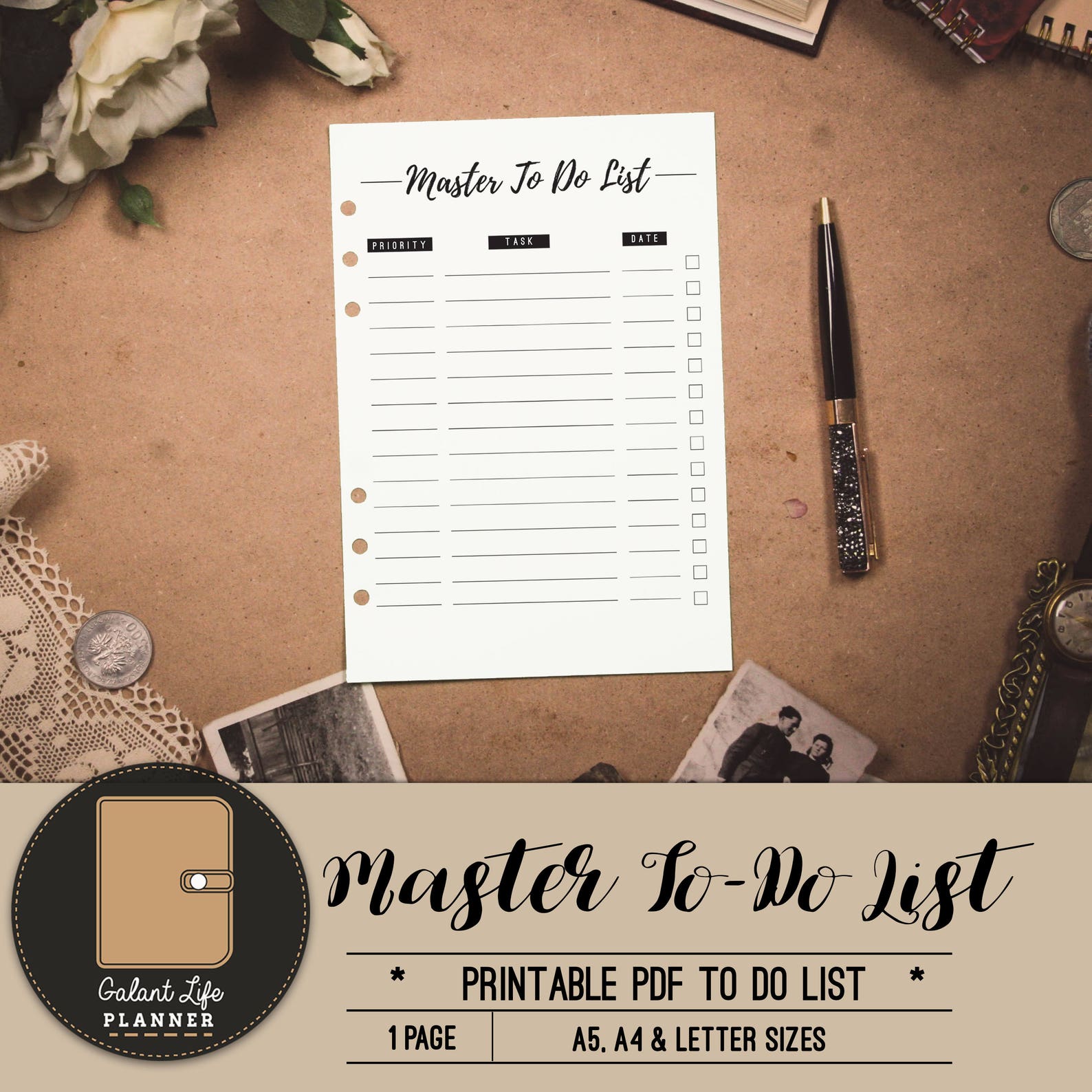 Master To-do List Printable PDF Planning Tool - Etsy