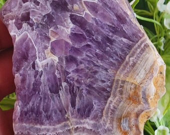 アメジストと黄銅鉱、紫水晶、鉱物、原石、ヒーリングクリスタルと石