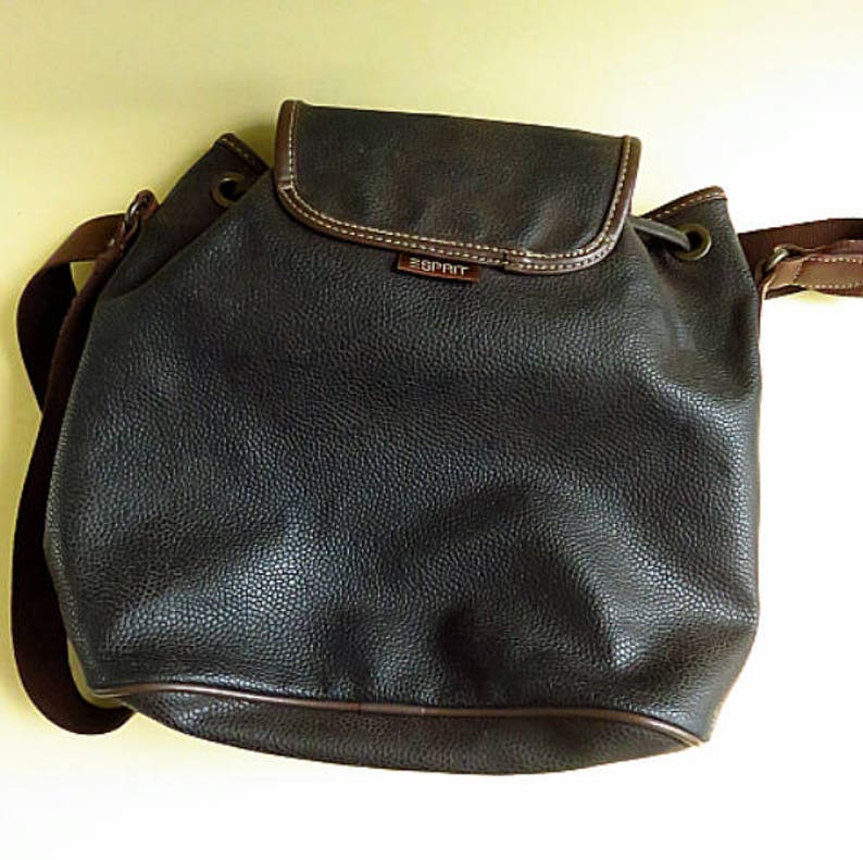 Esprit brown pu leather lady,s backpack