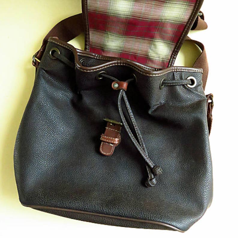 Esprit brown pu leather lady,s backpack