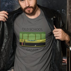1980&#39;s Old School Gamer Pitfall T-Shirt men&#39;s women&#39;s Unisex Heavy Cotton Tee vintage classic Atari Nintendo clothing shirt tops tees