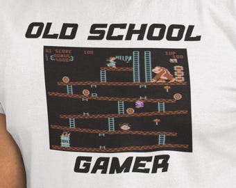 1980's - 90's Retro Donkey Kong Arcade T-Shirt | Vintage Gamer Nostalgia Arcade Retro classic vintage fun game