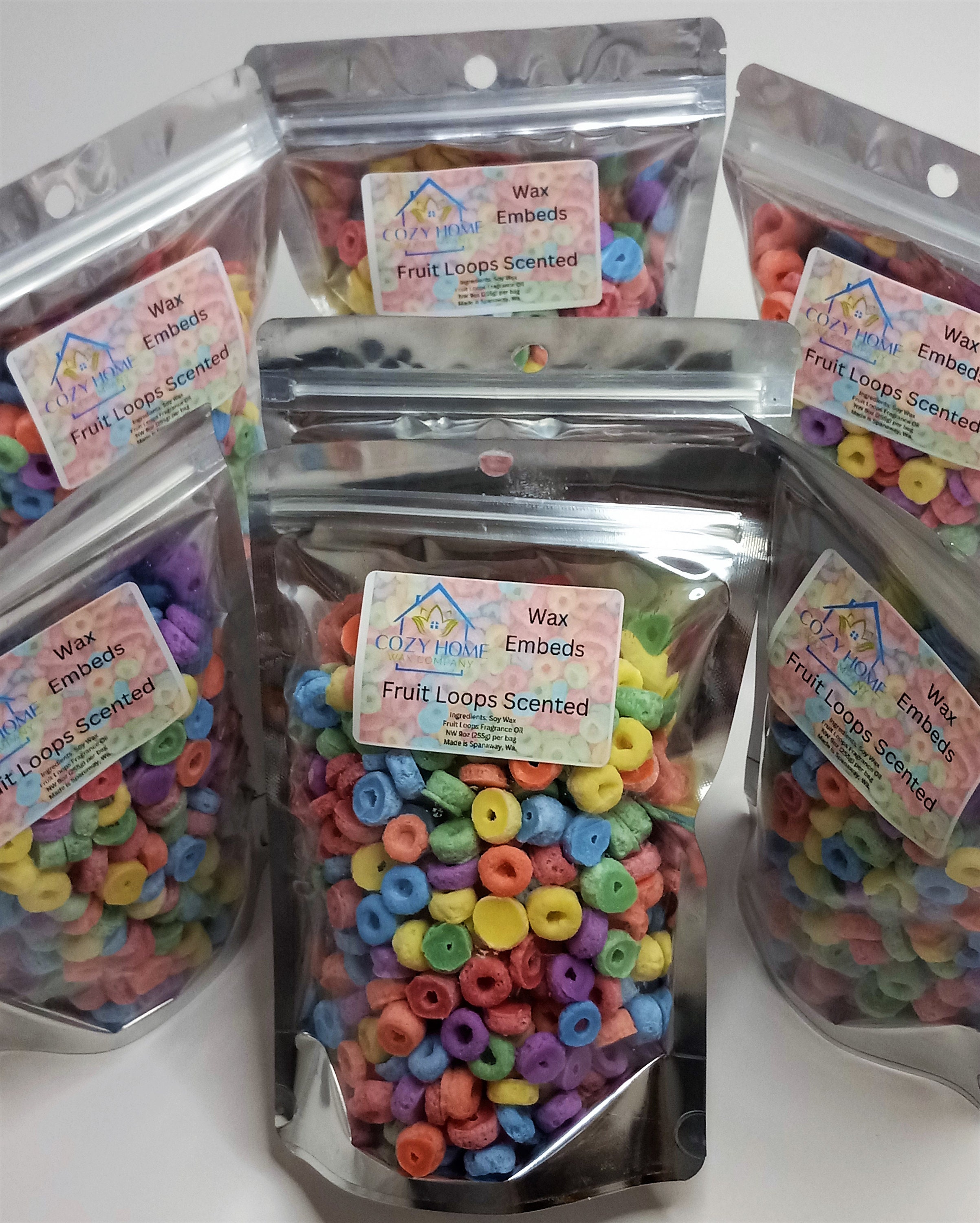 Fruit Loops Shaped and Scented Wax Embeds Pack of Wax Embeds