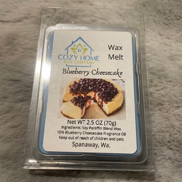 Blueberry Cheesecake 2.5oz Wax Melt strong scent gift idea wax tart candle wax melter wax warmer home scent fun bakery scent birthday gift