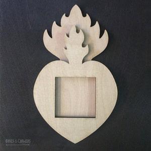Sacred Heart Wood Retablo Frame