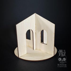 Miniature 4-Scene Room with Round Base Diorama