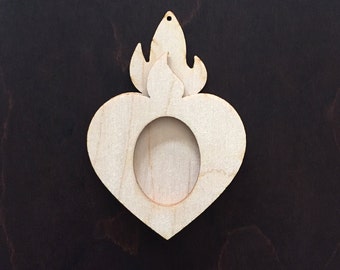 Pendentif en bois Mini Sacré-Cœur