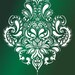Shabby Chic Stencil – Doodle Damask Wallpaper Pattern #044