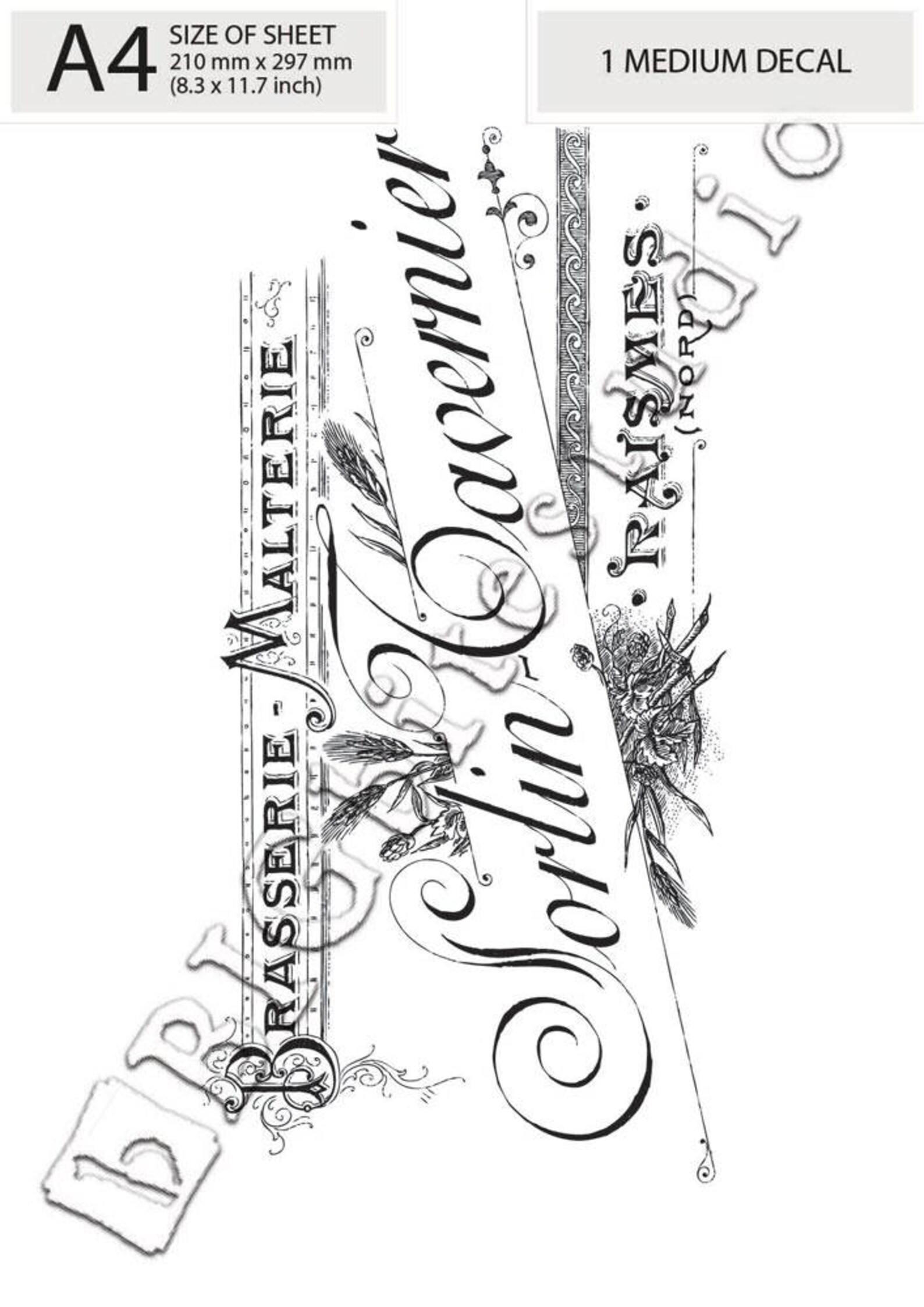 Water Decal Print Transfer to Furniture Wood or Paper Water - Etsy