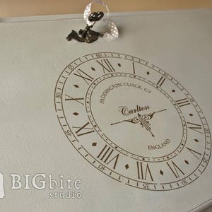 Shabby Chic, Wall, Furniture Stencil: Old Clock Face Vintage Stencil 068/pochoirs de meubles image 3