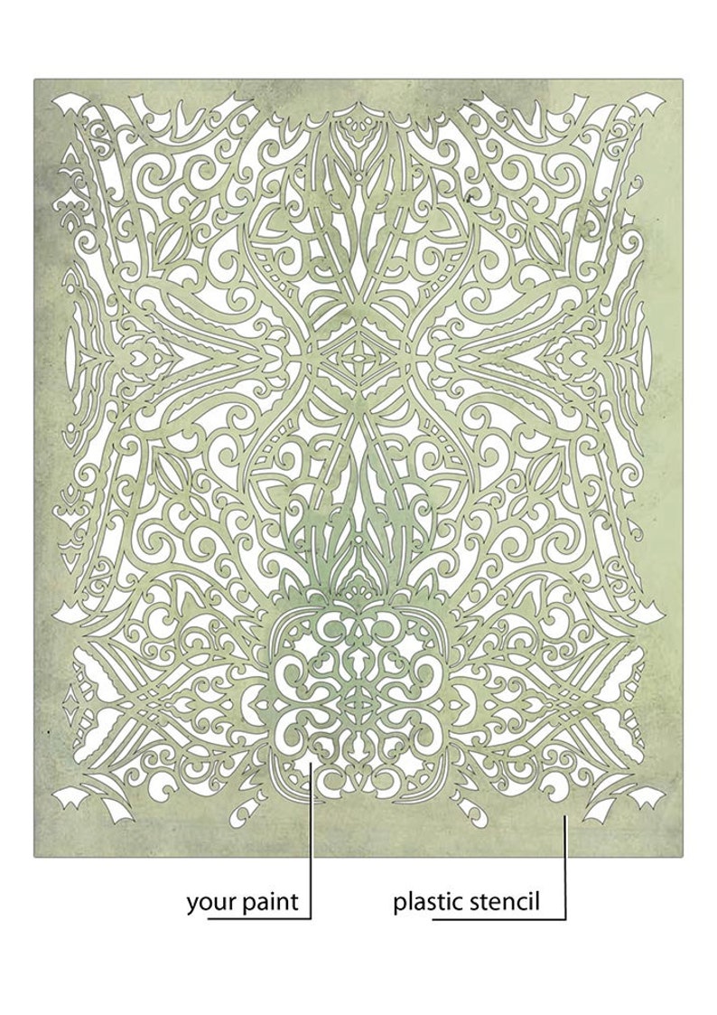 Shabby Chic Wall Furniture Stencil Wallpaper Trellis Etsy