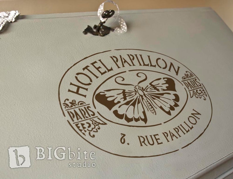 Furniture Wall Shabby Chic Stencil Vintage French Hotel Etsy