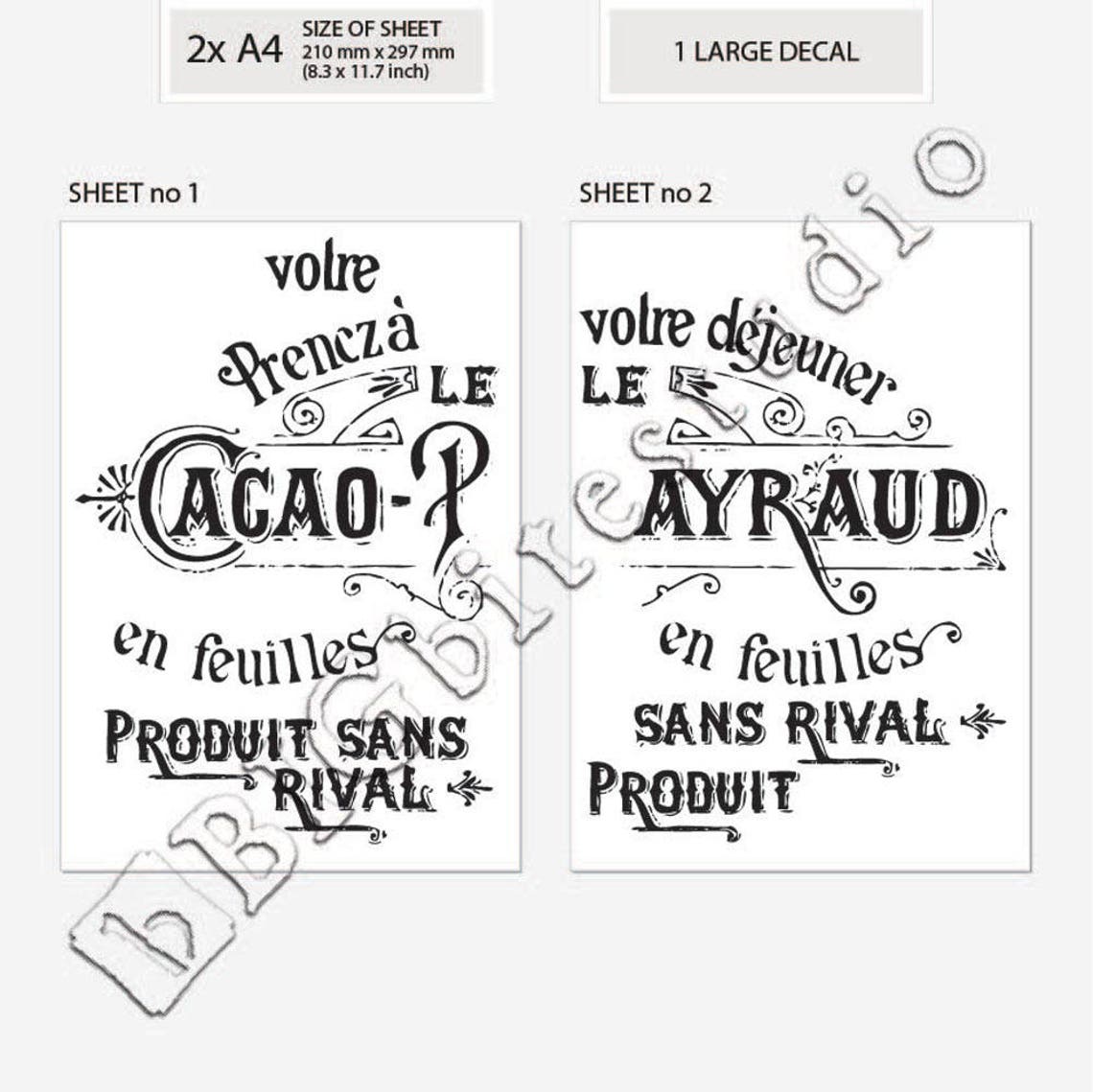 Water Decal Print Transfer to Furniture Wood or Paper Water - Etsy