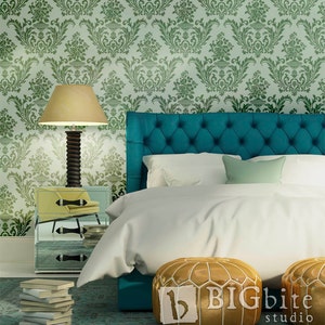 Pared, plantilla de muebles Damask Wallpaper Pattern 01 036 imagen 4