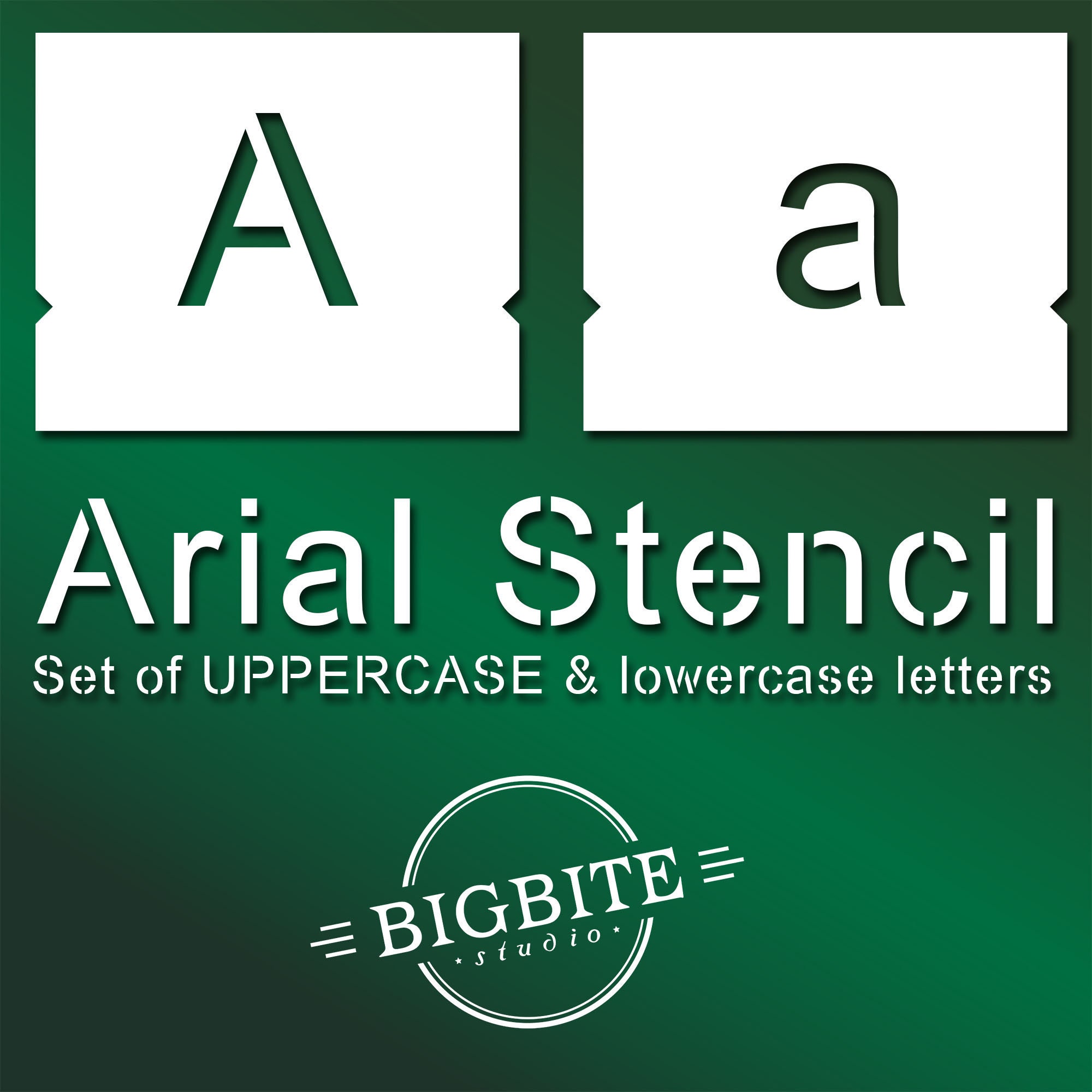 arial-stenciled-letters-lowercase-and-uppercase-font-alphabet-typography-099-etsy