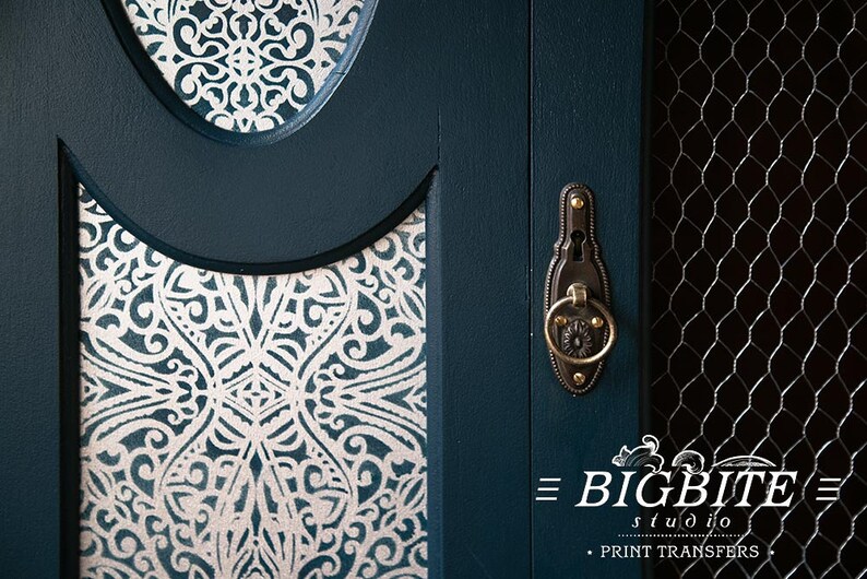 Shabby Chic Wall Furniture Stencil Wallpaper Trellis Etsy