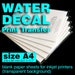 Clear Water Slide Decal Paper A4 INKJET Waterslide Transfer Paper , DIY project