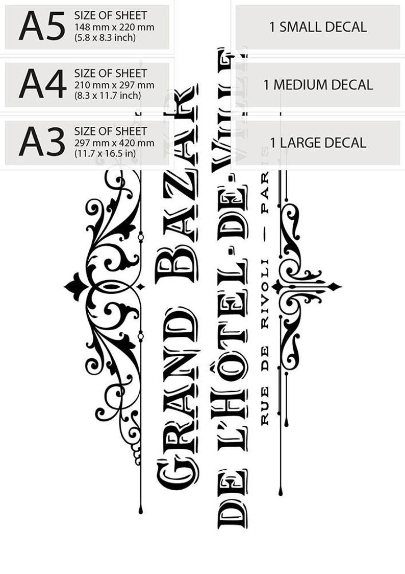 Water Decal Print transfer to furniture wood or paper Etsy