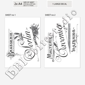 Water Decal Print Transfer to Furniture, Wood or Paper Water Decal ...